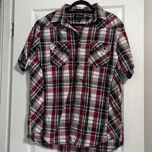 Helix Plaid Casual Button Down XL